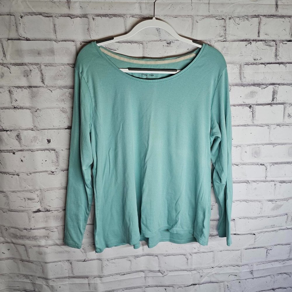 Light Green Charter Club Long Sleeve Cotton Shirt